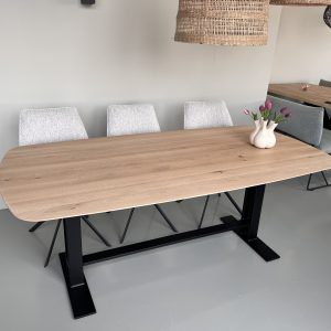 IMG_2515 Eiken Eettafel Deens Ovaal + Eiken Matrix Poot Taps, Lok Living