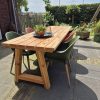 Douglas houten buitentafel rechthoek met houten onderstel