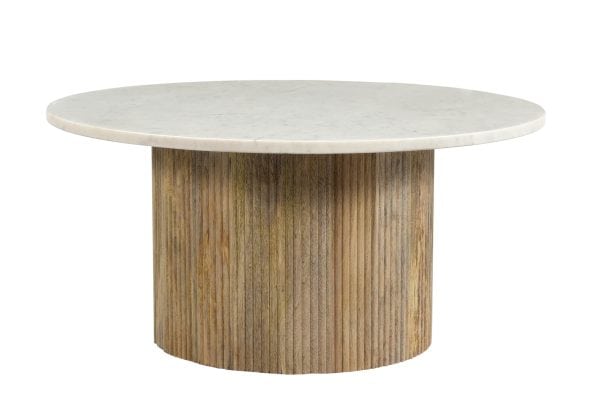 , Salontafel Marmer Rond &#8211; Brix Nova White, Lok Living