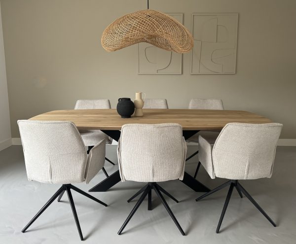 deens ovale tafel met matrix poot