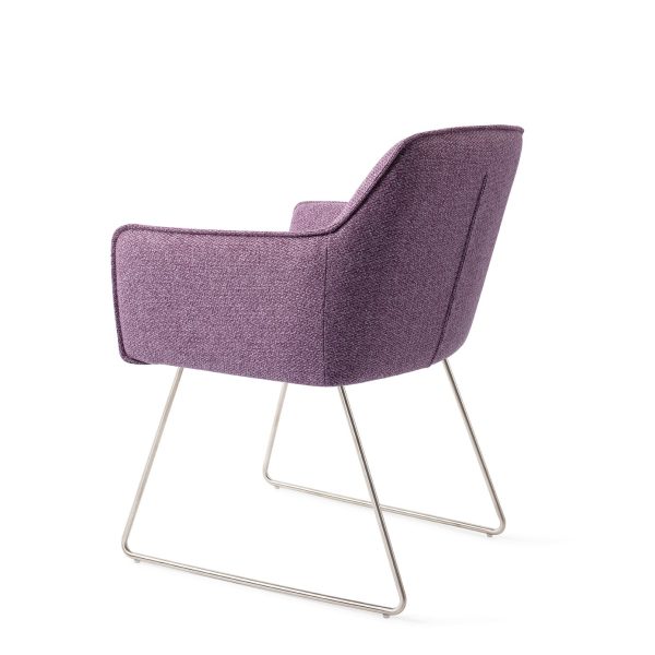 , Hofu Violet Daisy Eetkamerstoel &#8211; Slide Steel, Lok Living