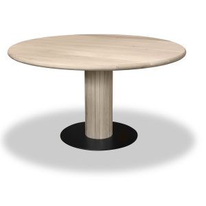 Ronde eiken tafel met ronde koker