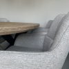 organische eettafel nier met matrix poot