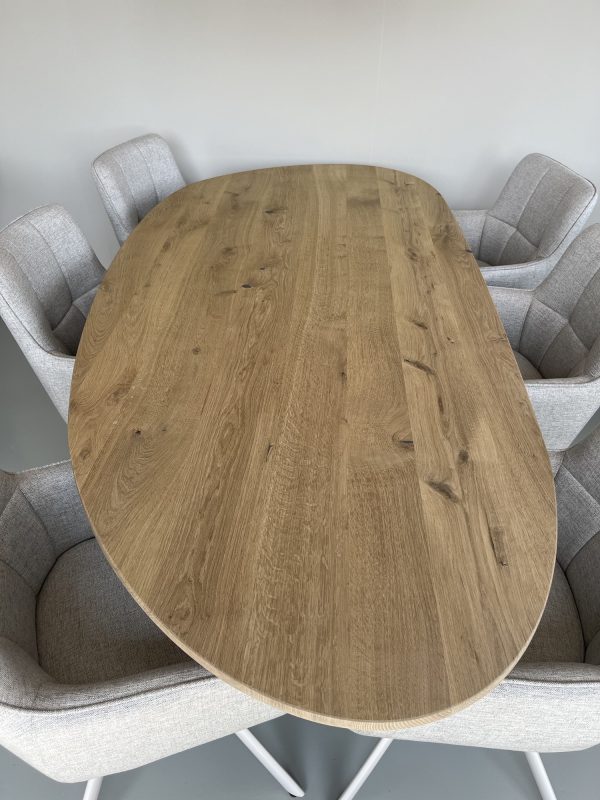 organische eettafel nier met matrix poot