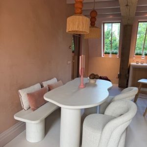 eetkamerbank betonlook mortex