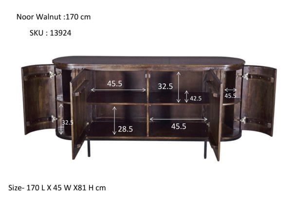Dressoir Noor Walnut 170 cm