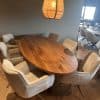 ovale eiken tafel 240x110cm