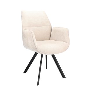 Ibiza eetkamerstoel met armleuningen kleur natural
