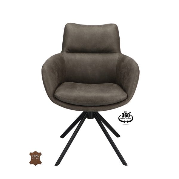 Zaragoza Eetkamerstoel Draaibaar - Bull Graphite