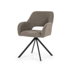 eetkamerstoel boucle bruin