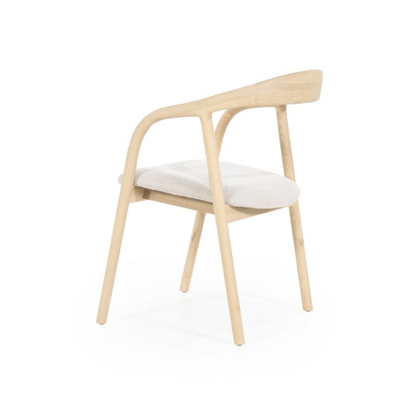 houten eetkamerstoel essenhout en stof