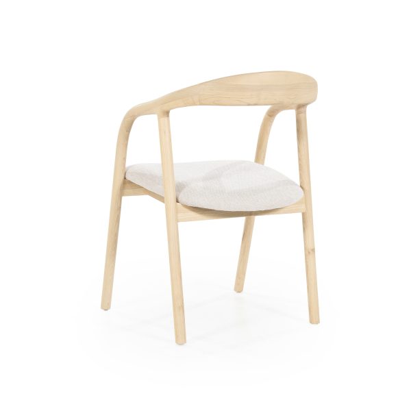 houten eetkamerstoel essenhout en stof