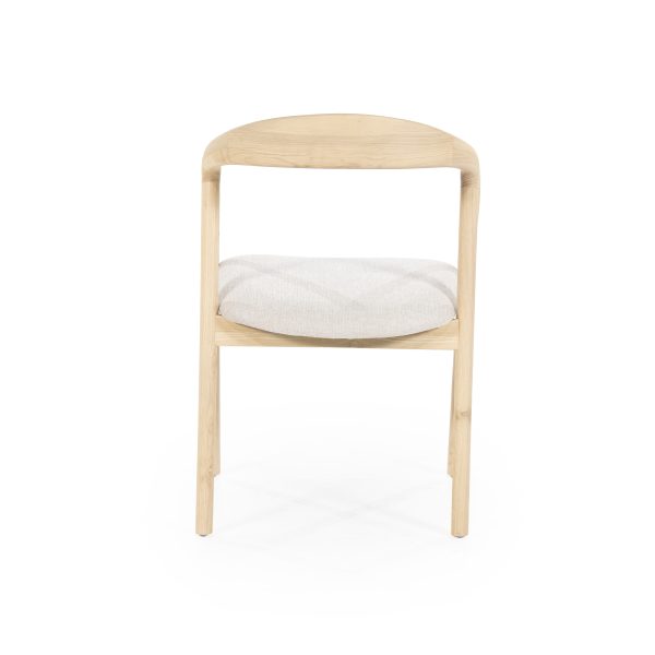 houten eetkamerstoel essenhout en stof