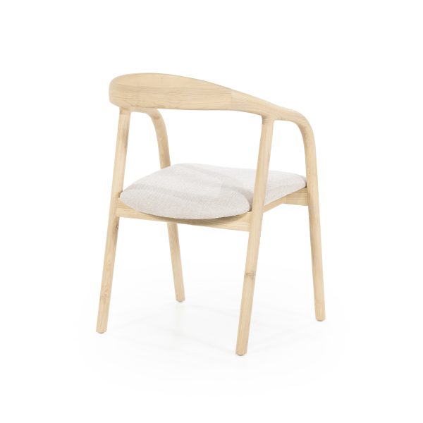 houten eetkamerstoel essenhout en stof