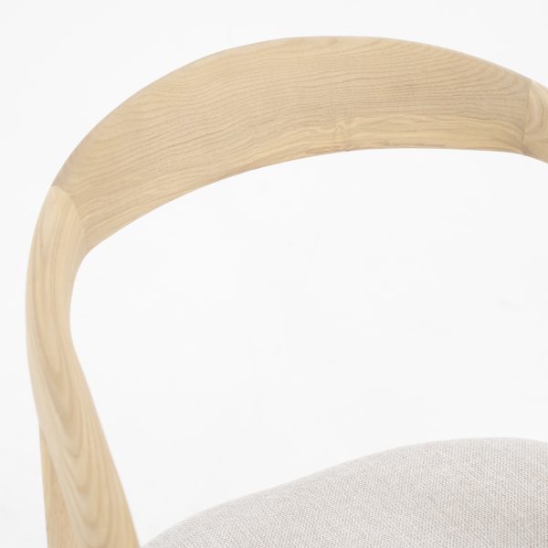 houten eetkamerstoel essenhout en stof