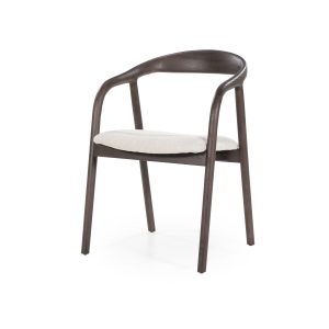 houten eetkamerstoel essenhout en stof