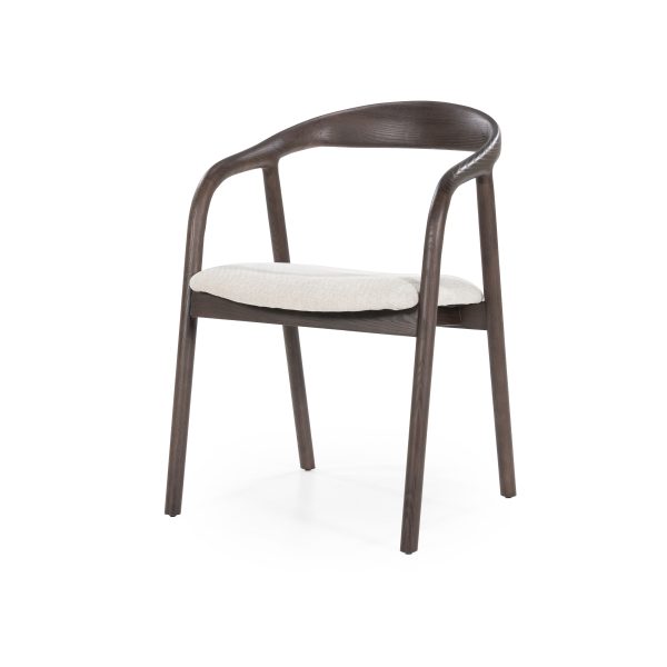 houten eetkamerstoel essenhout en stof