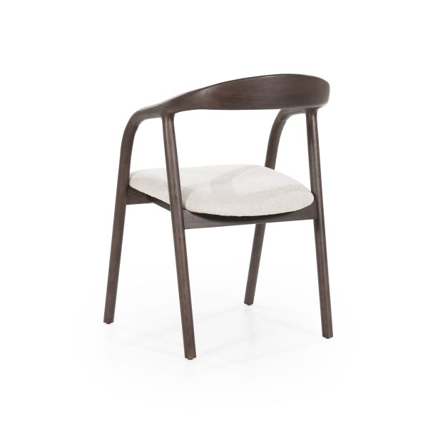 houten eetkamerstoel essenhout en stof