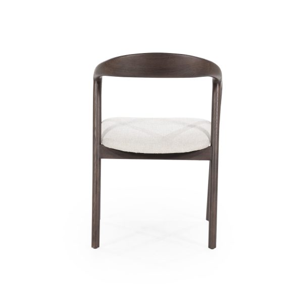 houten eetkamerstoel essenhout en stof