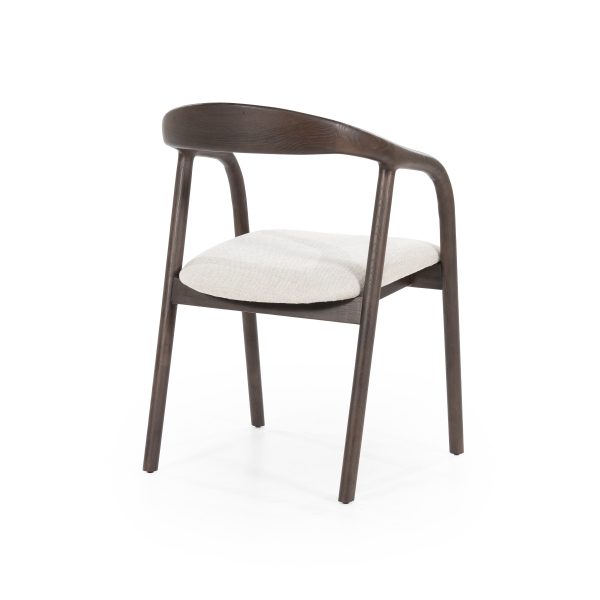 houten eetkamerstoel essenhout en stof