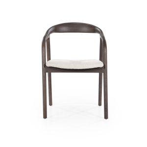 houten eetkamerstoel essenhout en stof