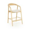 lichte houten barstoel