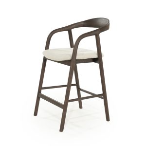 donker houten barstoel