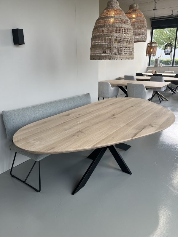 organische eettafel eiken