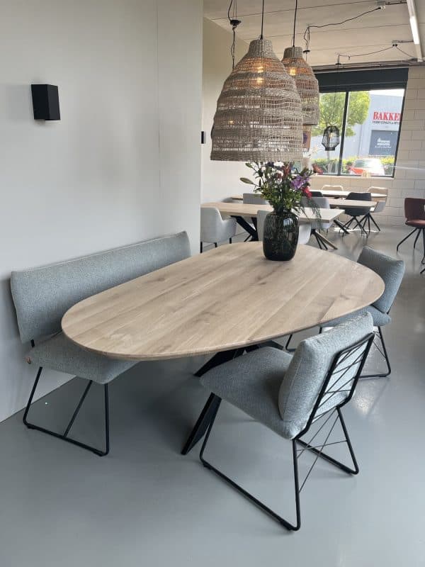 organische eettafel eiken