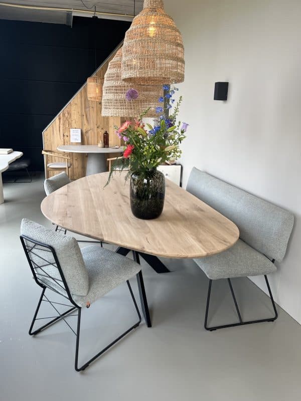 organische eettafel eiken