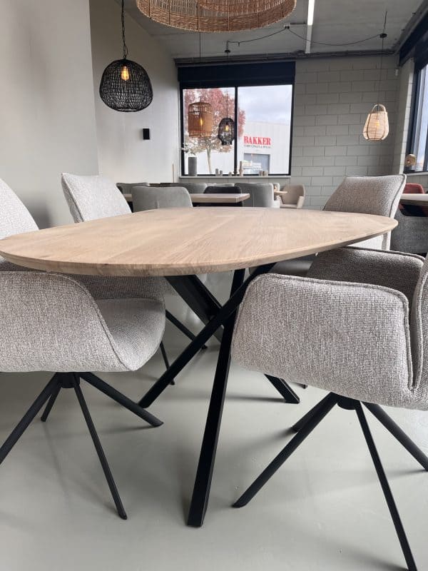 organische eiken eettafel