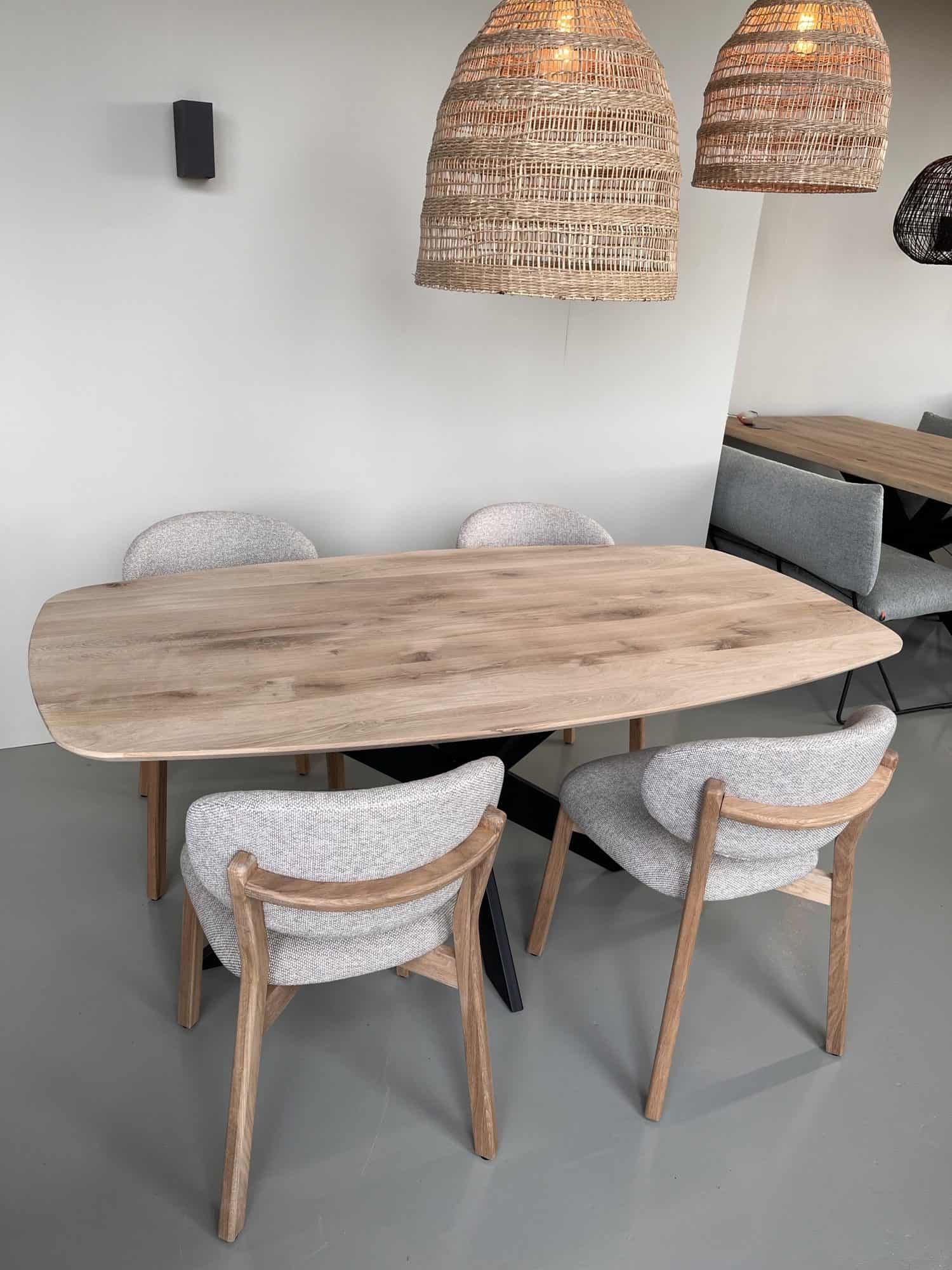 Eiken Eettafel Deens Ovaal + Matrix Poot