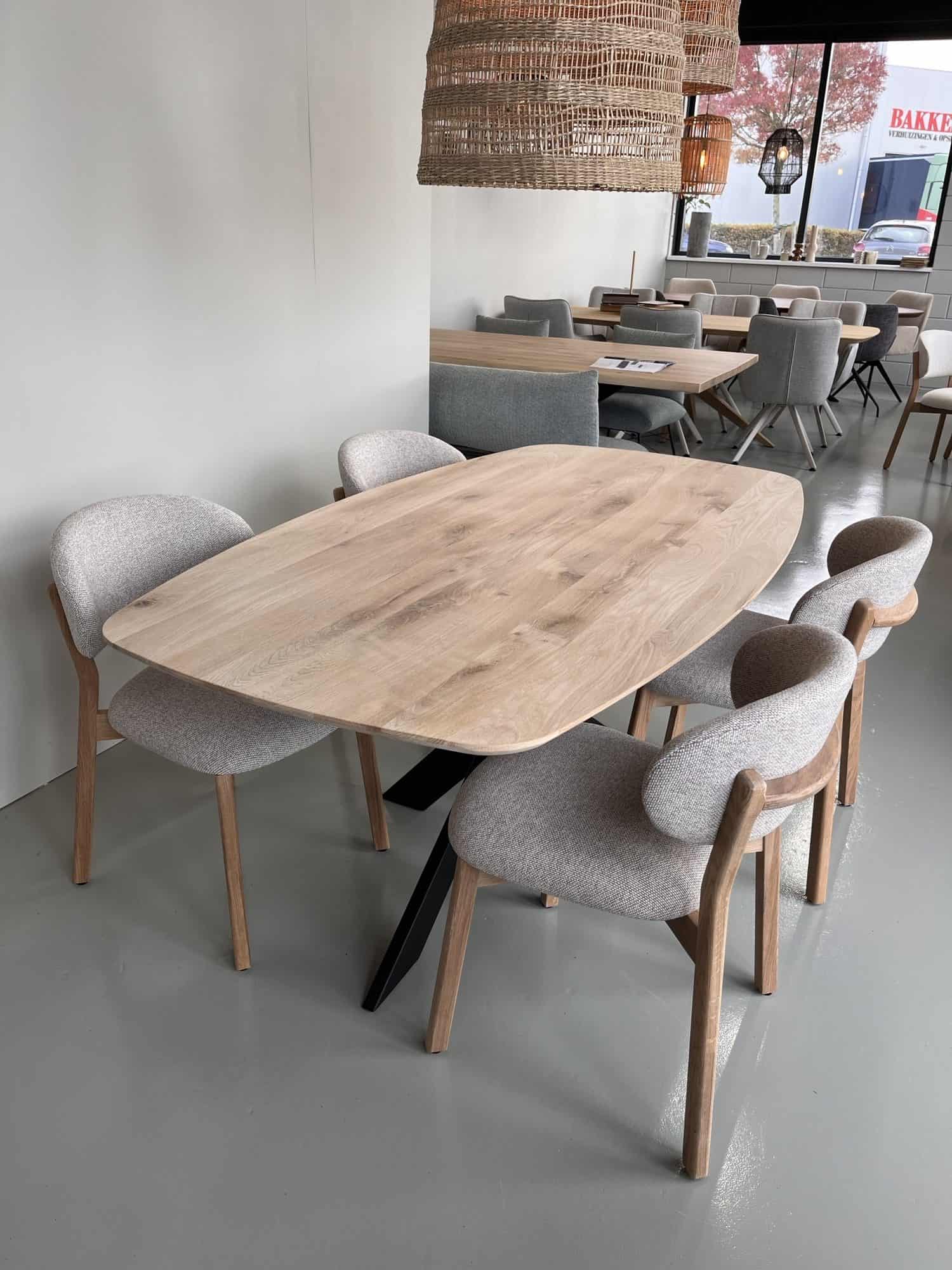 Eiken Eettafel Deens Ovaal + Matrix Poot