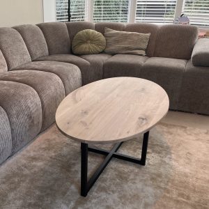 naturel eiken salontafel ovaal