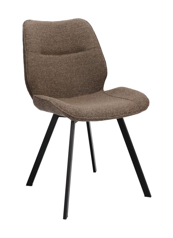 Boucle eetkamerstoel bruin