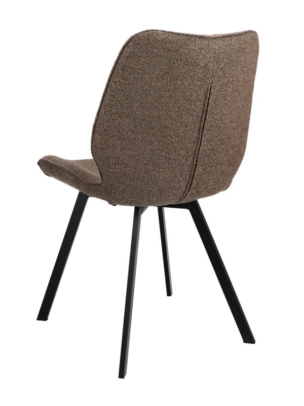 Boucle eetkamerstoel bruin