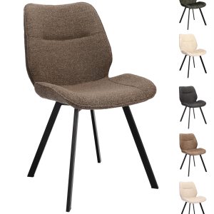 Boucle eetkamerstoel bruin