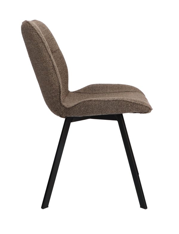 Boucle eetkamerstoel bruin