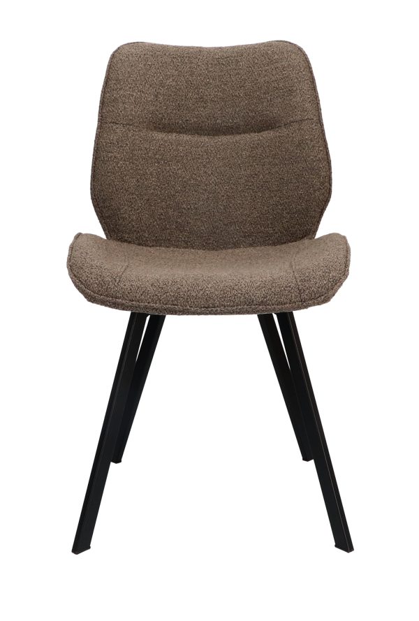 Boucle eetkamerstoel bruin