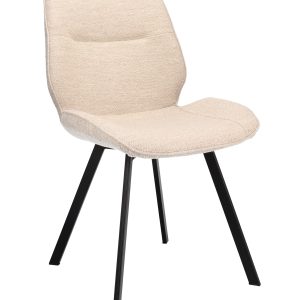 Boucle eetkamerstoel wit