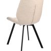 Boucle eetkamerstoel wit