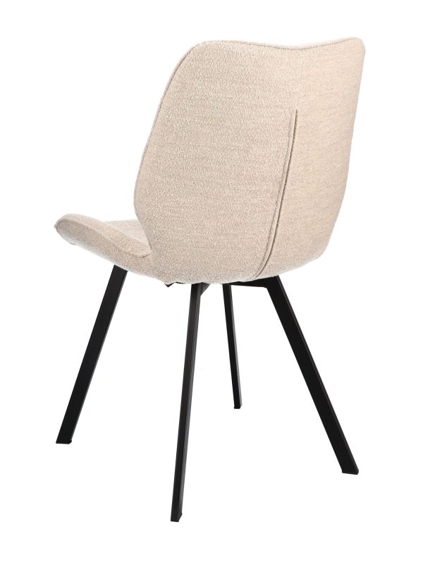 Boucle eetkamerstoel wit