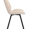 Boucle eetkamerstoel wit