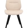 Boucle eetkamerstoel wit