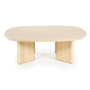 eiken salontafel vierkant ronde hoeken