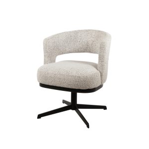 luxe eetkamerstoel draaibaar kleur salt 'n pepper