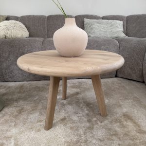 ronde eiken salontafel