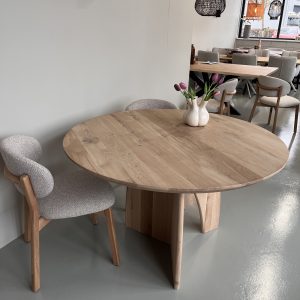 ronde eiken eettafel
