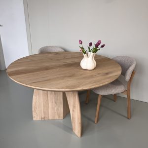 ronde eiken eettafel